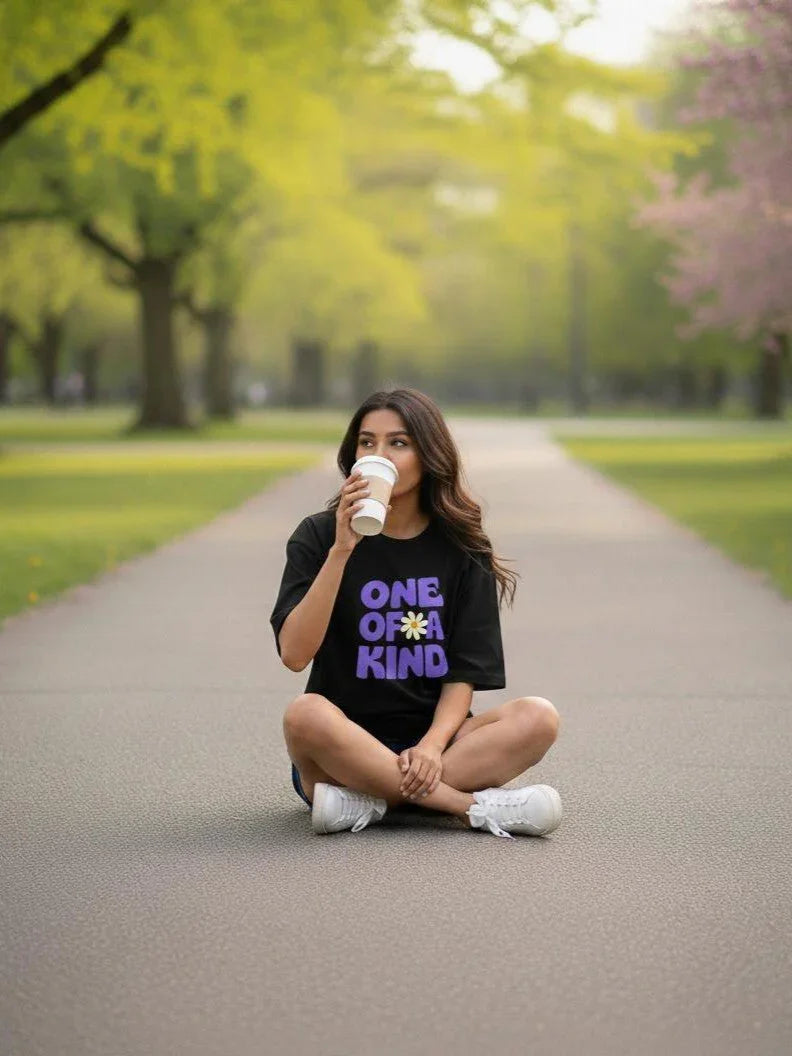 One Of A Kind T-Shirt | Women Oversized Premium Cotton Women T-Shirts | Miazi