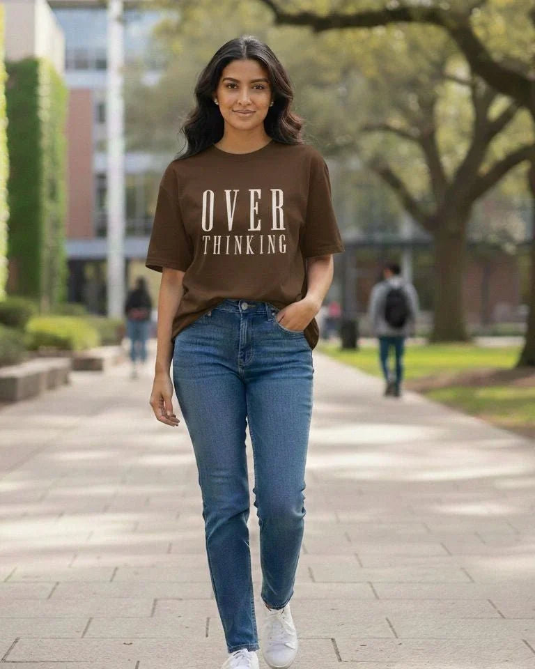 Overthinking Oversize Women T-Shrt | Premium Oversized Cotton Women T-Shirts | Miazi
