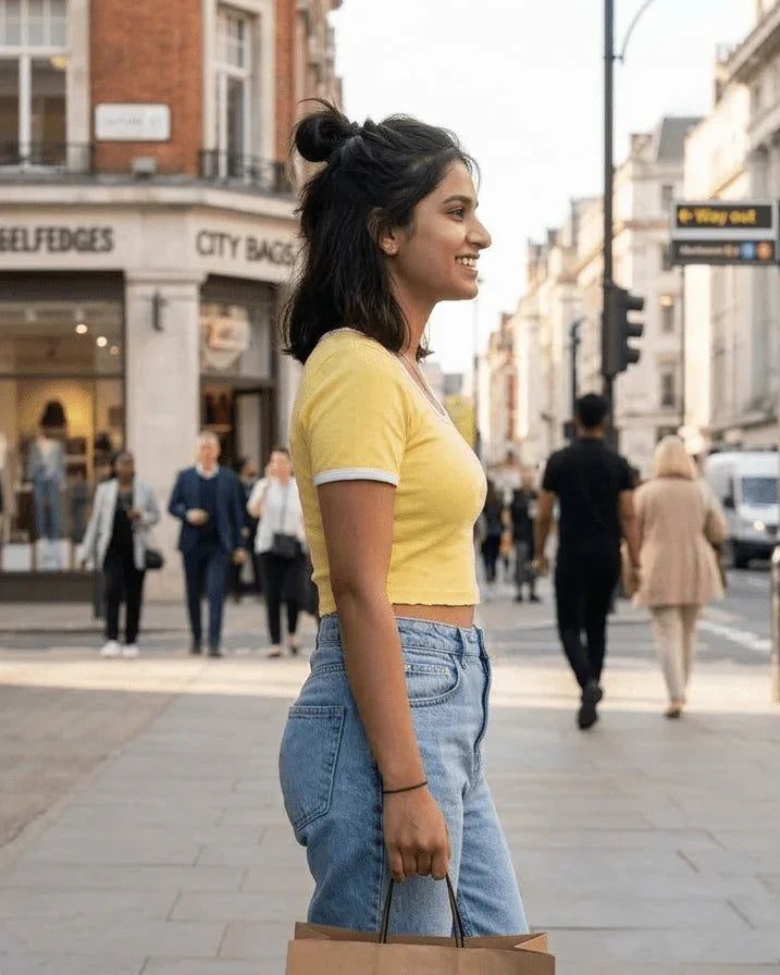 Square Neck Crop Top | 100% Cotton Fit Top | Miazi