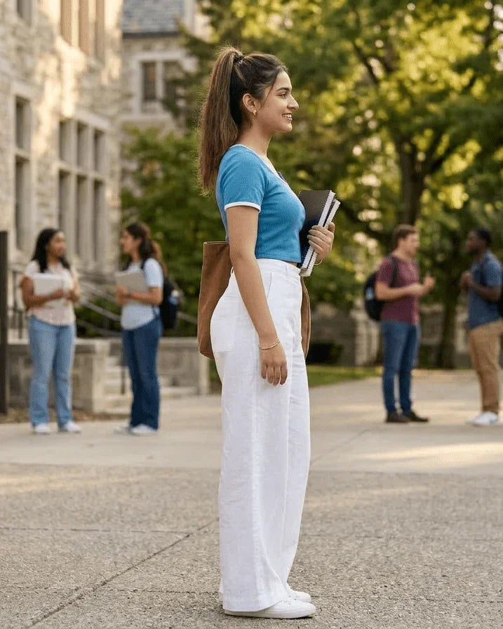 Square Neck Crop Top | 100% Cotton Fit Top | Miazi