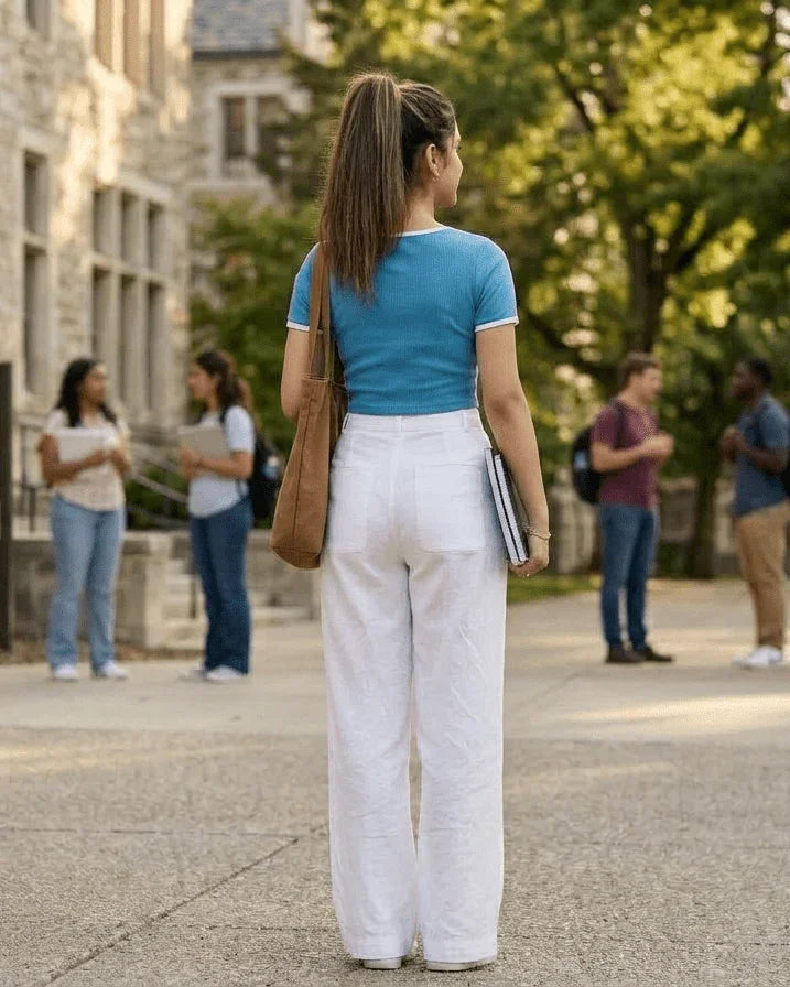 Square Neck Crop Top | 100% Cotton Fit Top | Miazi