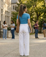 Square Neck Crop Top | 100% Cotton Fit Top | Miazi