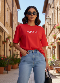 Oversize T-shirt Hopeful Rust