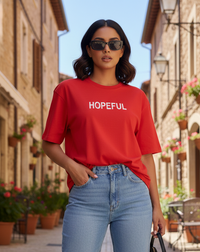 Oversize T-shirt Hopeful Rust