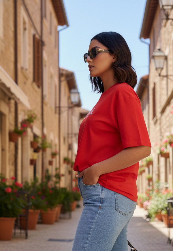 Oversize T-shirt Hopeful Rust