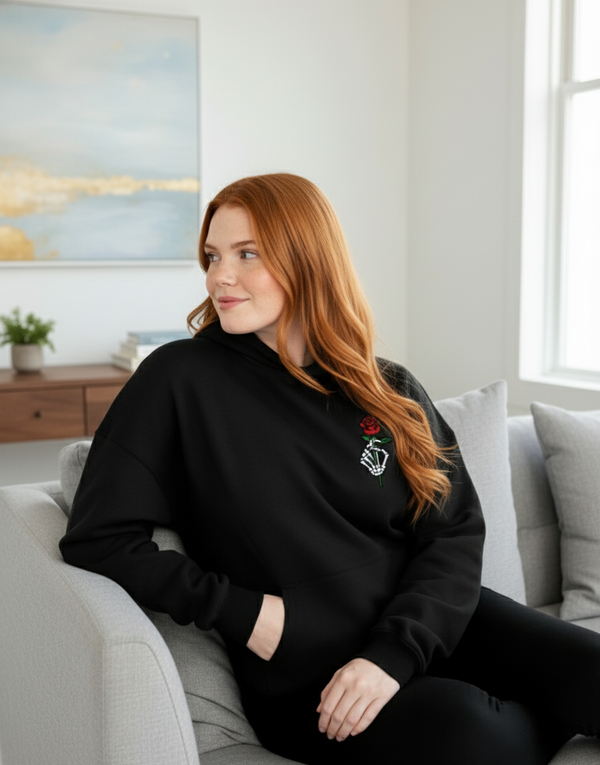 Graffiti print oversized hoodie