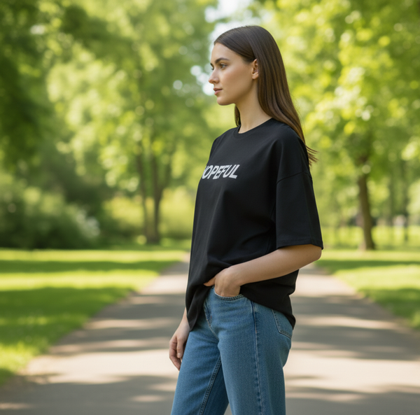 Hopeful Oversize T-shirt Black