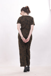 Olive With Black Mickey printed Nightwear  MX_CBS06