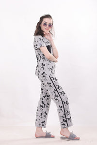 Grey With Black Mickey printed Nightwear MX_CBS06