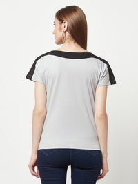 Grey Boat Neck T-shirt