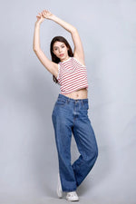 Striped Vest Style | Women Premium Cotton Crop Top | Miazi