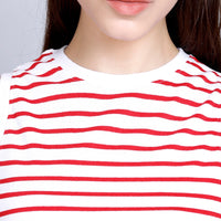 VEST TOP WHITE/RED STRIPES