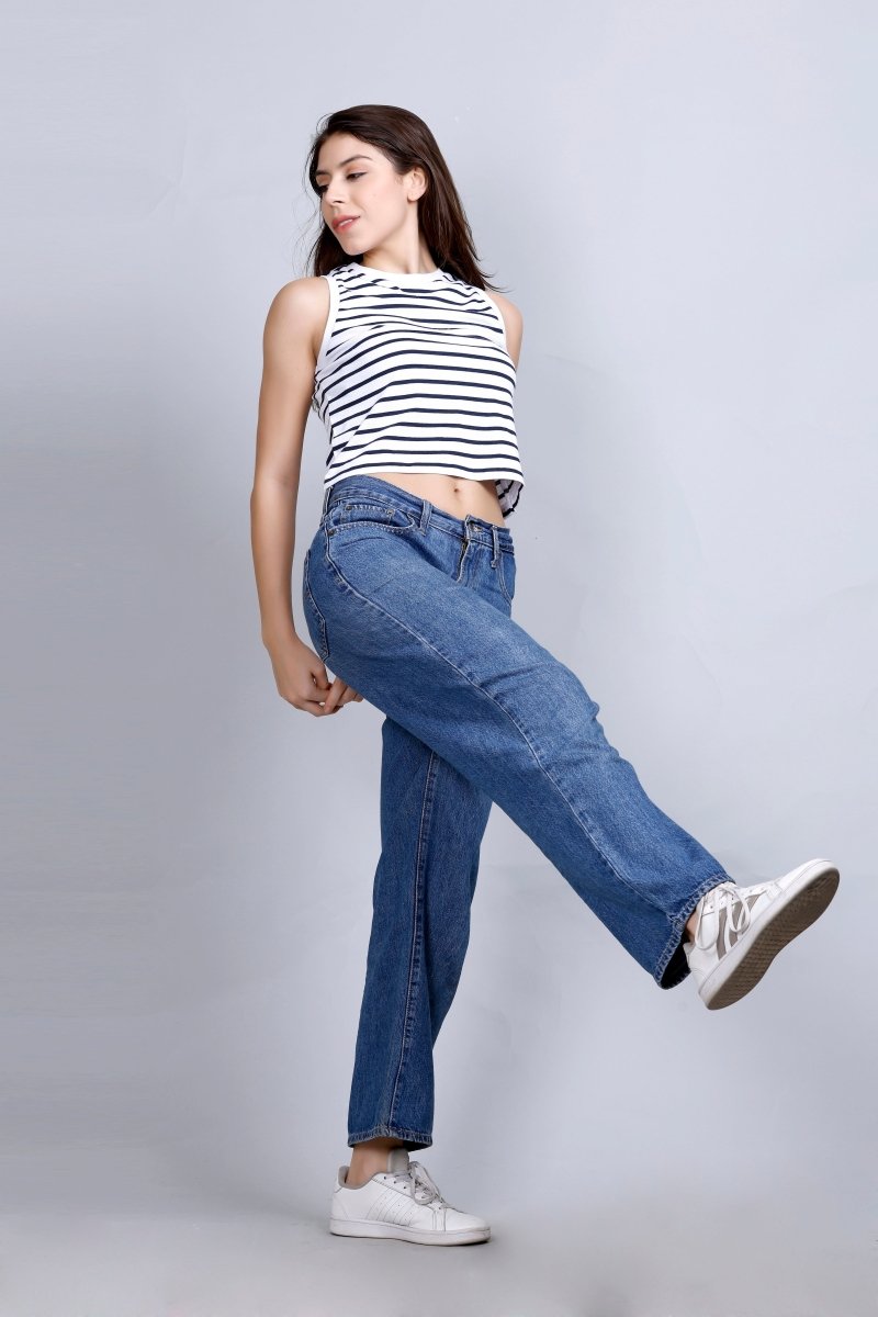 Striped Vest Style | Women Premium Cotton Crop Top | Miazi