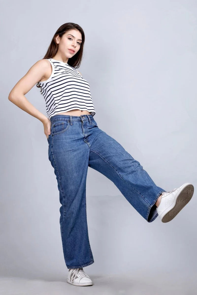 Striped Vest Style | Women Premium Cotton Crop Top | Miazi