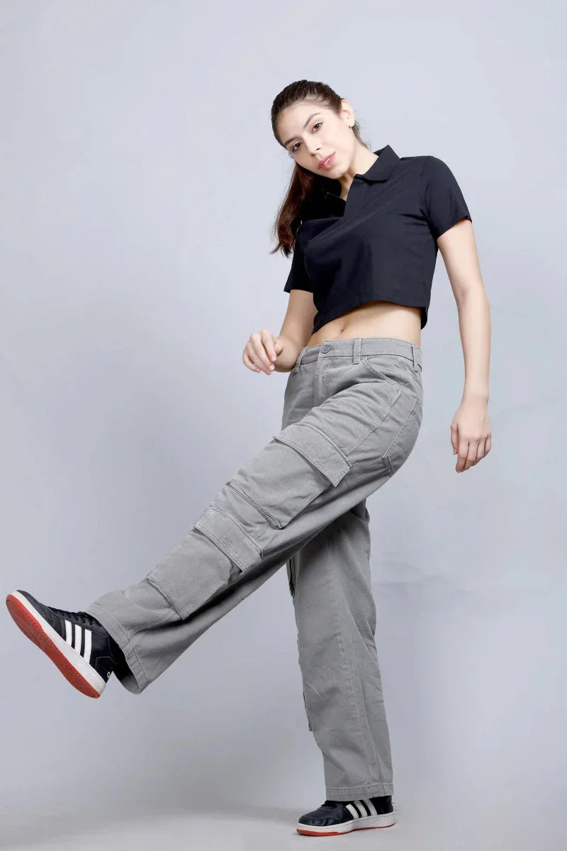 Polo Crop T-Shirt | Women Premium Cotton Crop Top | Miazi