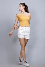 One Shoulder Top | Women Premium Cotton Rib Tops | Miazi