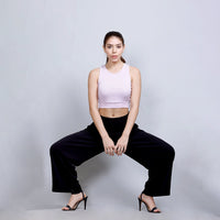 CROPPED SPORTS RIB TOP LIGHT VIOLET PLR2