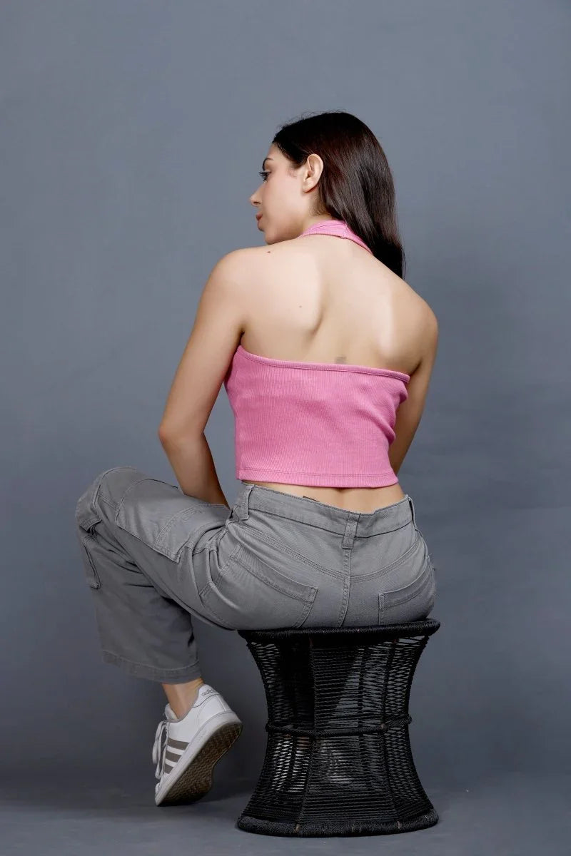 Halter Top | Women Premium Cotton Rib Tops | Miazi