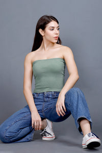 Tube Top | Women Premium Cotton Rib Tops | Miazi