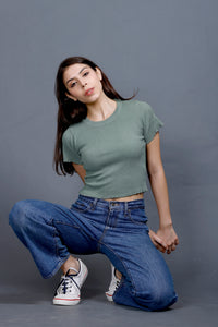 Patterened Hem | Women Premium Cotton Rib Top | Miazi