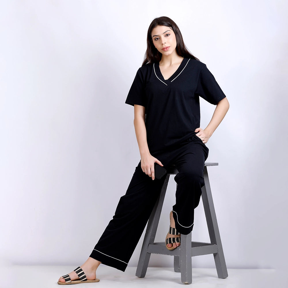 COMFY NIGHTWEAR BLACK, (PLUS SIZE COLLECTION) MXV1