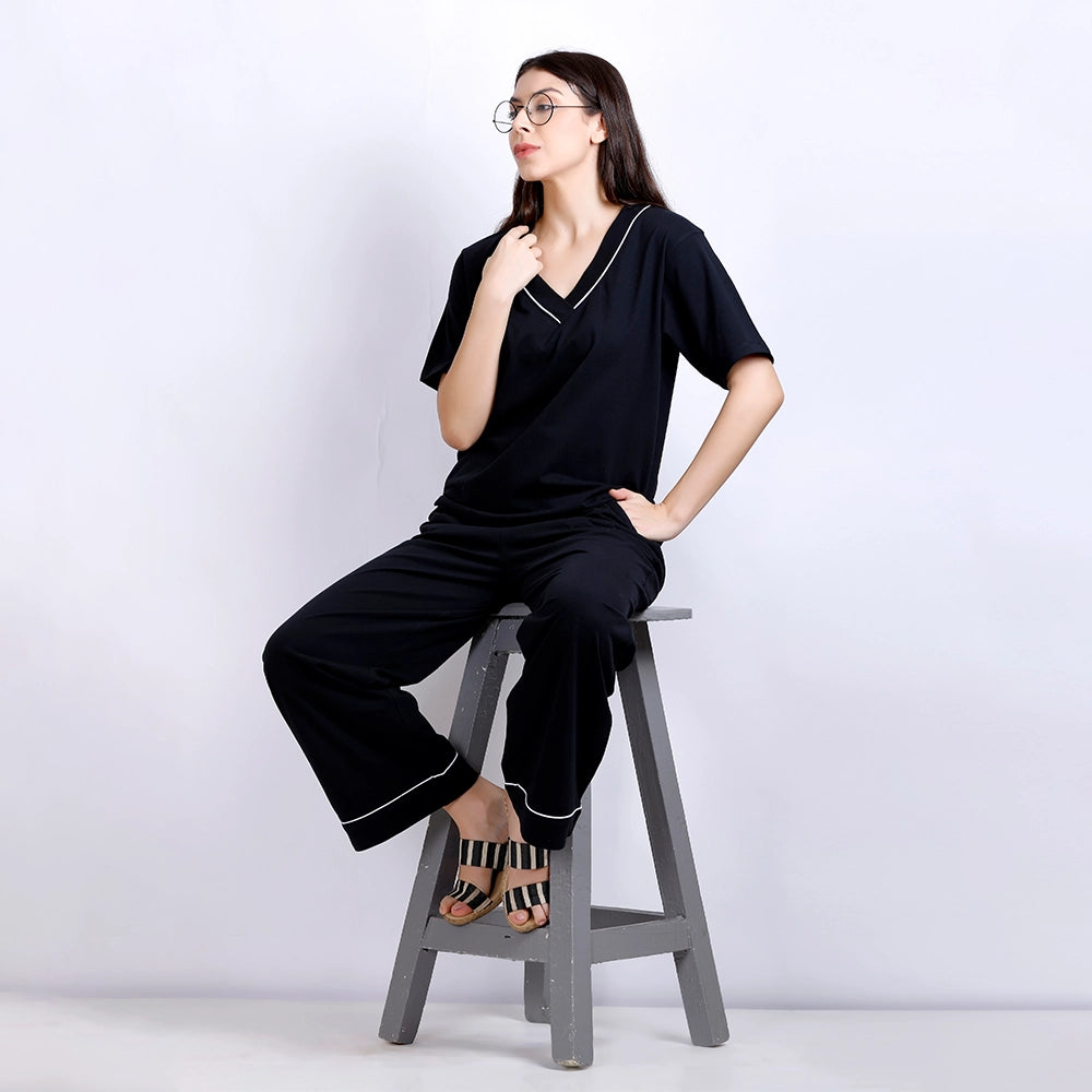 COMFY NIGHTWEAR BLACK, (PLUS SIZE COLLECTION) MXV1