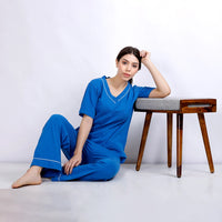 COMFY NIGHTWEAR BLUE  (PLUS SIZE COLLECTION) MXV2