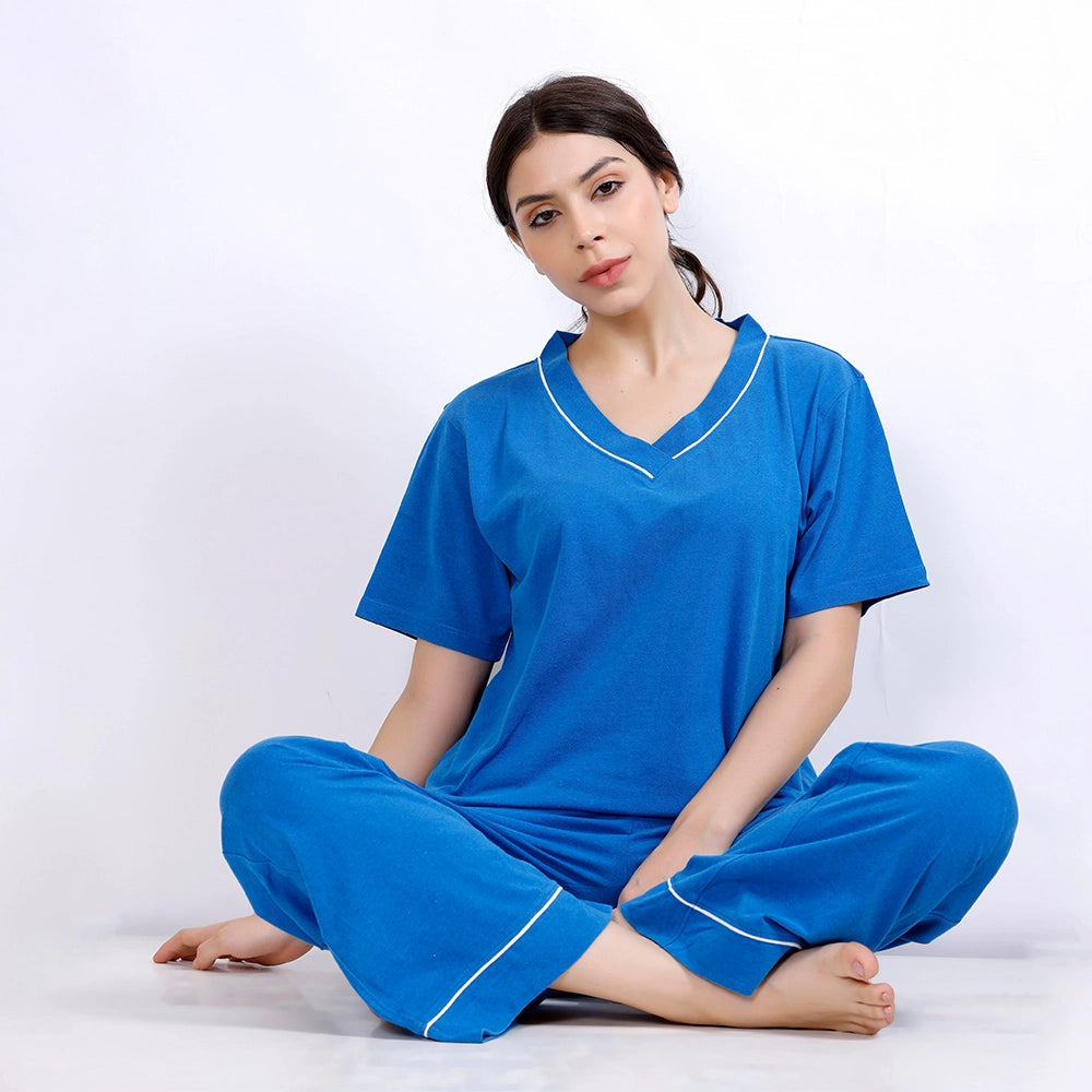 COMFY NIGHTWEAR BLUE  (PLUS SIZE COLLECTION) MXV2