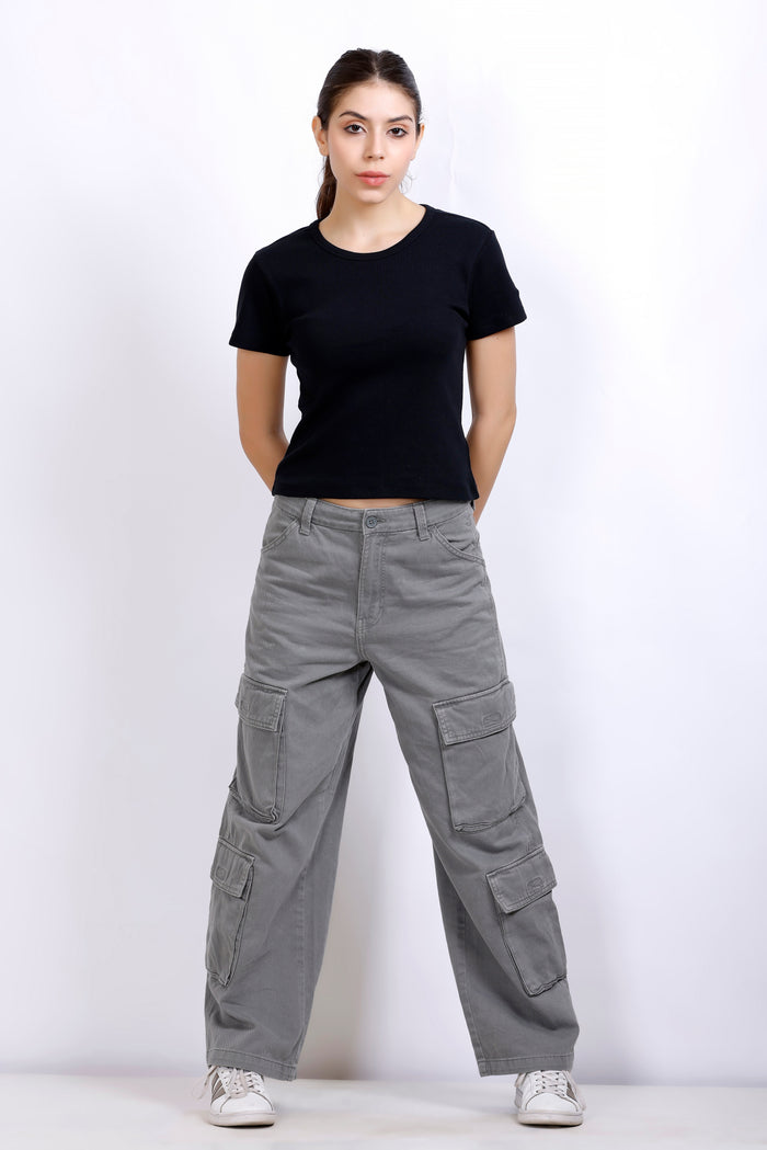 Basic Black | Women Premium Cotton Rib Tops | Miazi