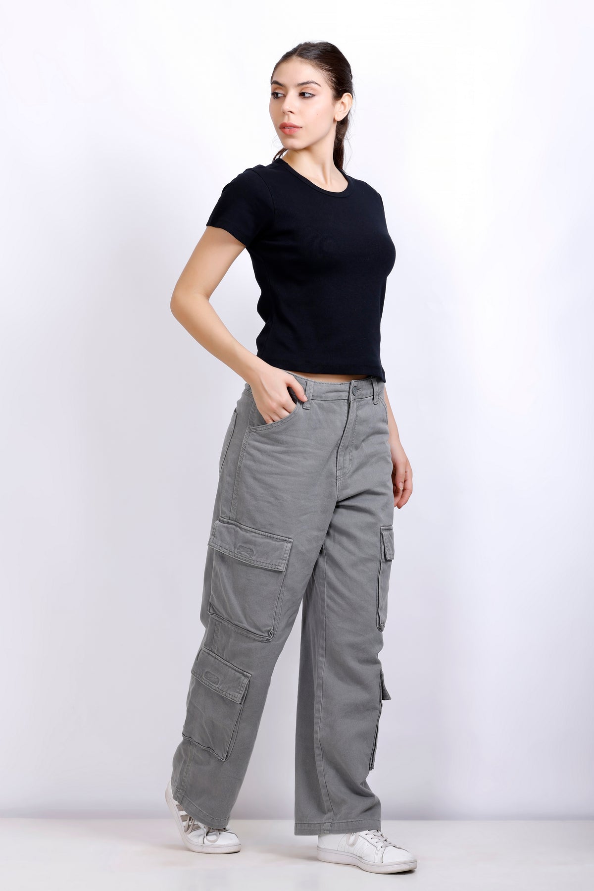 Basic Black | Women Premium Cotton Rib Tops | Miazi