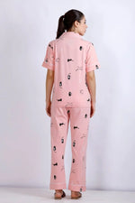 Purrfect Dreams Nightwear (Half Sleeve) | Women Premium Cotton Nightwear | Miazi MX_HS_TPS13