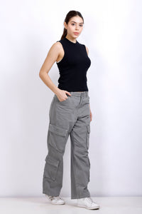 Mandarian Black/Aqua Green Rib | Women Premium Cotton Rib Tops | Miazi