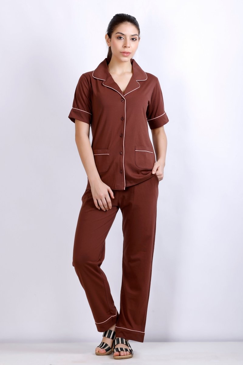 Daily Ease Half Sleve Nighwear | Women Premium Cotton Nightwear | Miazi