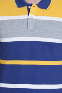 Men's Blue/Yellow stripes Polo