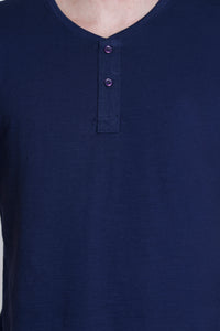 Men's Henley Navy Blue