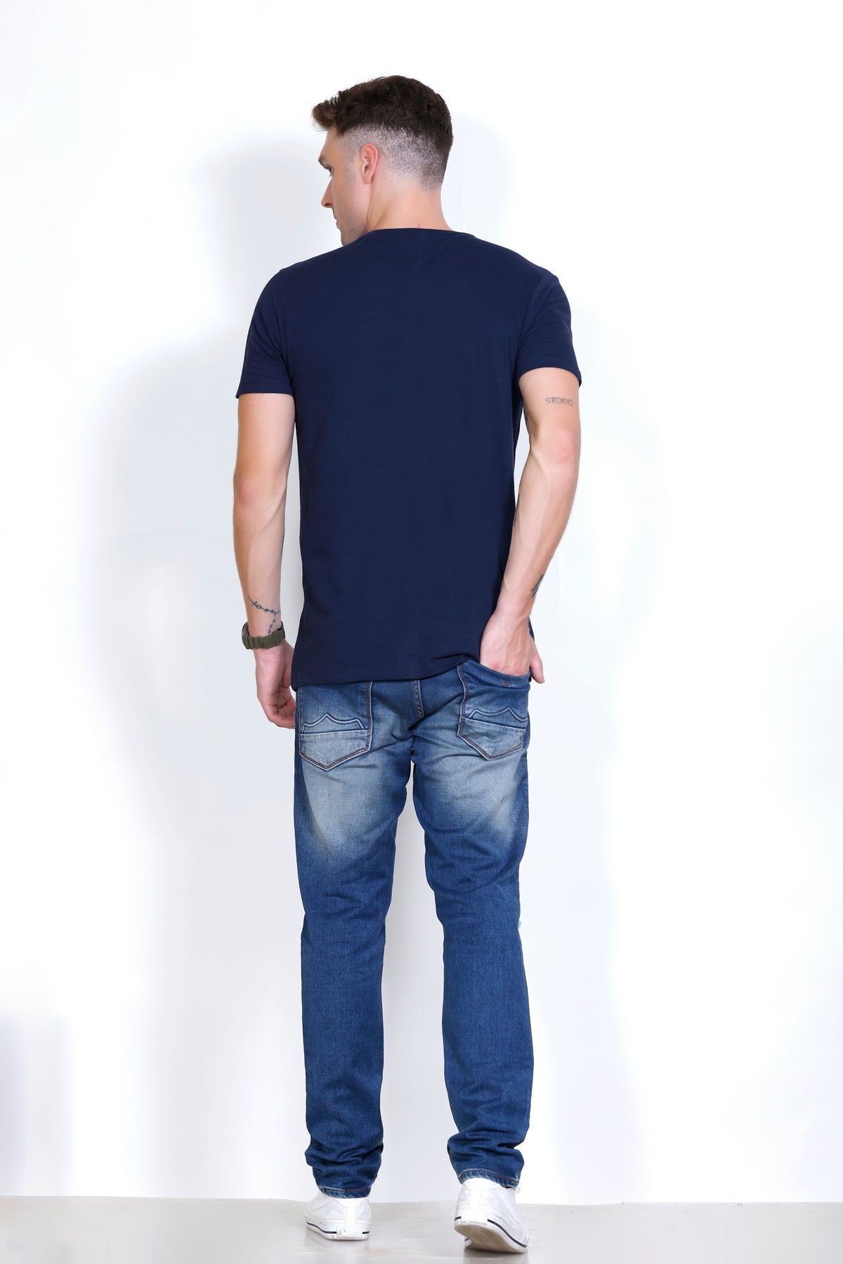 Men's Henley Navy Blue