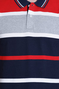 Men's Blue/Red stripes Polo