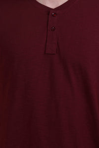 Men's Henley Wine