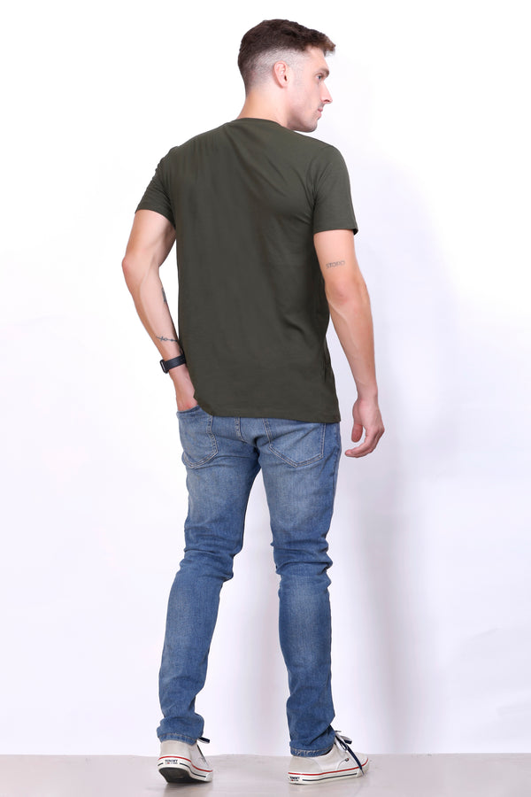 Men's Henley Olive