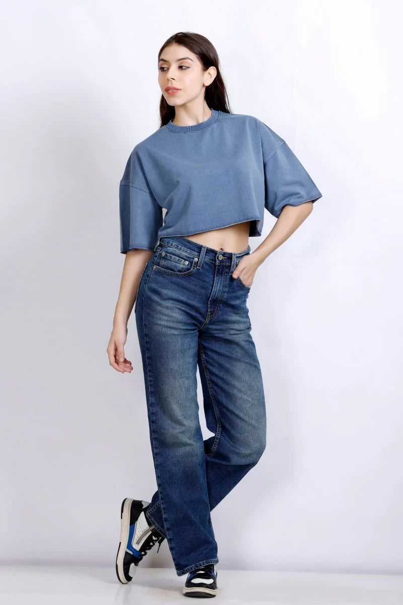 Washed Crop Top | Women Premium Cotton Crop Top | Miazi