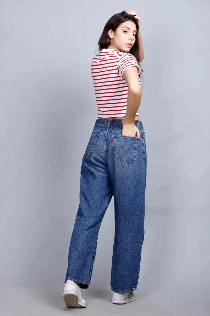 Stripped Crop T-Shirt | Women Premium Cotton Crop Top | Miazi