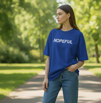 Hopeful Oversize T-shirt Blue