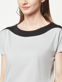 Grey Boat Neck T-shirt