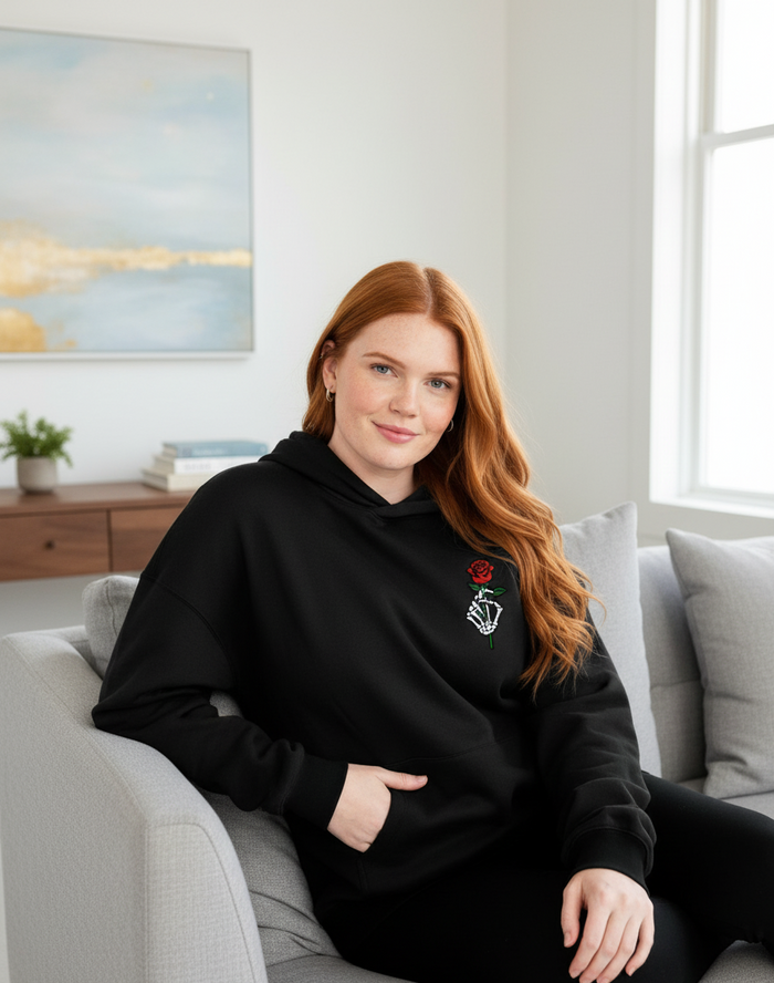 Graffiti print oversized hoodie