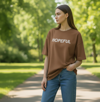 Hopeful Oversize T-shirt Brown