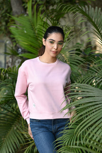 Crop Sweatshirt | Women Premium Cotton Sweatshirt | Miazi
