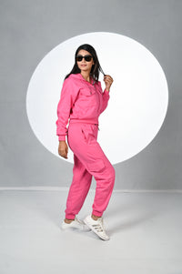 Women Tracksuit With Cargo Pants (Bubble Gum) | Premium Cotton Track Suit | Miazi