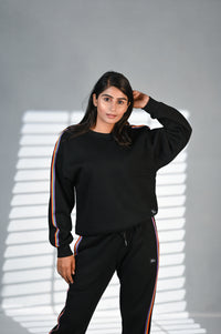 Women Track Suit Premium 100% Cotton Fleece Black | Women Premium Cotton Track Suit | Miazi