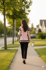 Side Slit Patterned Nightwear | Women Premium Cotton Nightwear | Miazi MX_CBS16