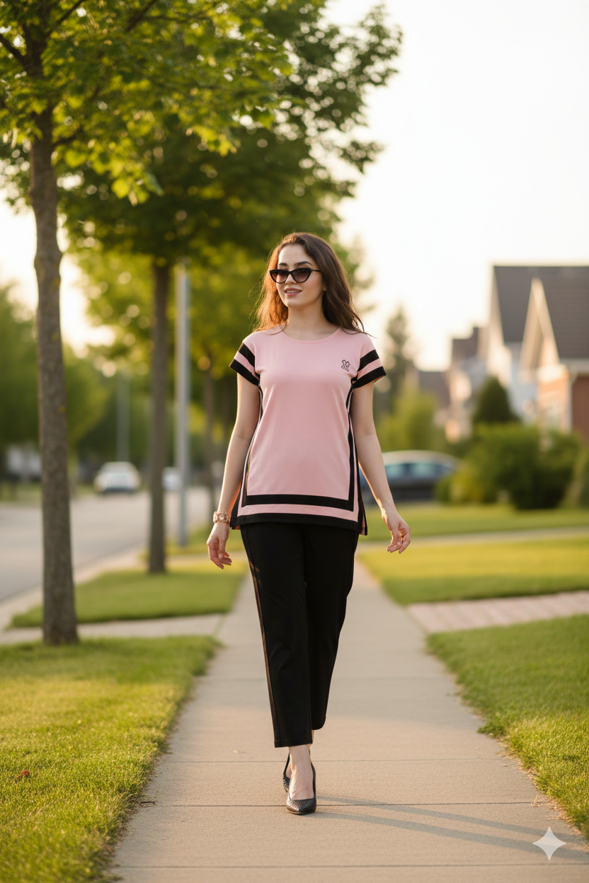 Side Slit Patterned Nightwear | Women Premium Cotton Nightwear | Miazi